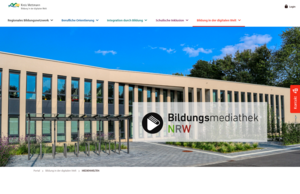 Bild vergrößern: Internetseite der Bildungsmediathek NRW.