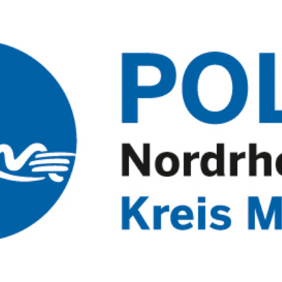 Bild vergrößern: Wappen der Polizei NRW verbunden mit einem blauen Kreis mit den Symbolen des Kreises Mettmann, daneben die Aufschrift: "Polizei. Nordrhein Westfalen. Kreis Mettmann".