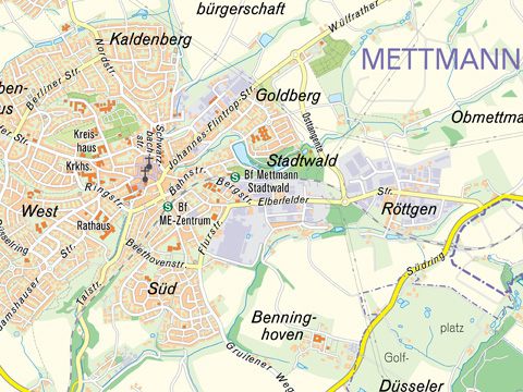 Amtliche Stadtkarte 50.000, Standard-Orange