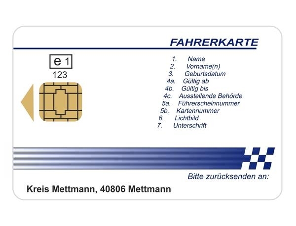 Bild vergrößern: Fahrerkarte fr ein EG-Kontrollgert.