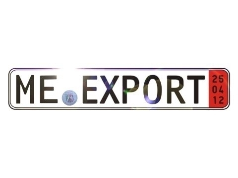Bild vergrößern: KFZ-Kennzeichen mit den Initialen: "ME EXPORT".