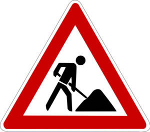 Baustellenschild